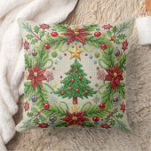 刺繍クリスマス装飾用クッションフェスティバルホリデー クッション (ブランケット)