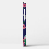 刺繍クレーンと花、ヴィンテージシームレスp Case-Mate iPhoneケース (裏面 / 左)