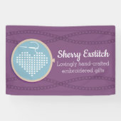 刺繍クロステッチクラフトショーブースディスプレイ 横断幕 (横)