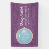 刺繍クロステッチクラフトショーブースディスプレイ 横断幕 (縦)