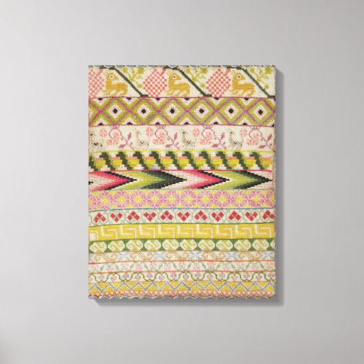 刺繍サンプラー キャンバスプリント (正面)