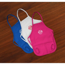 刺繍サークルモノグラム子供のエプロン