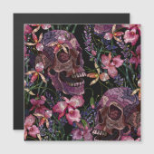 刺繍スカル：ゴシック・オーキッド・パターン (正面/裏面)