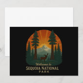 刺繍セコイア国立公園へようこそ 招待状 (正面/裏面)