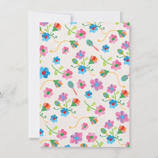 刺繍タコブロブラブカップルのシャワー招待状 招待状 (裏面)