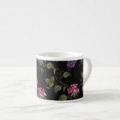 刺繍ダトゥラ花:植物芸術 エスプレッソカップ (正面右)
