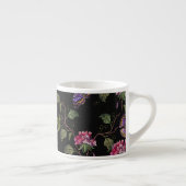 刺繍ダトゥラ花:植物芸術 エスプレッソカップ (右)