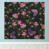 刺繍ダトゥラ花:植物芸術 キャンバスプリント (インサイチュ (ウッドフロア))