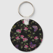 刺繍ダトゥラ花：植物芸術 キーホルダー (裏面)