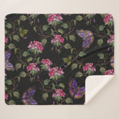 刺繍ダトゥラ花:植物芸術 シェルパブランケット (正面(横))