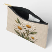 刺繍デイジーの花開く アクセサリーポーチ (見開き)
