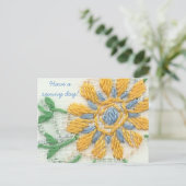 刺繍デイジーはがき ポストカード (スタンド正面)