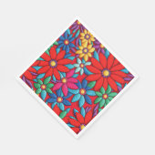 刺繍デイジーデザイン スタンダードランチョンナプキン (角)