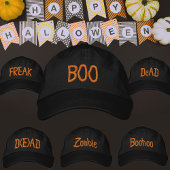 刺繍ハットBOOハローウィンパーティ 刺繍入りキャップ