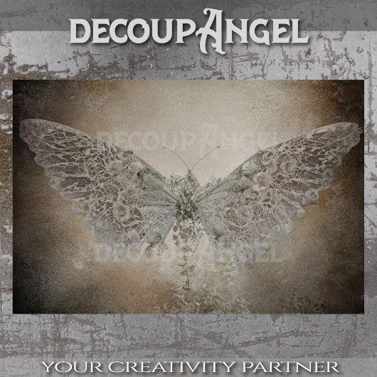 刺繍バタフライテクスチャの切り離し 薄葉紙