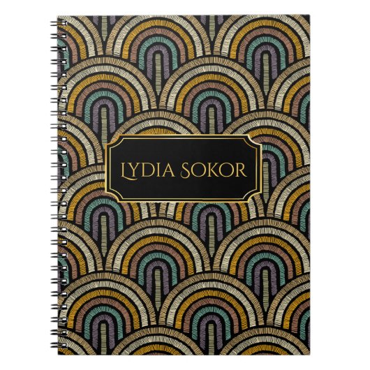 刺繍パーソナライズされたスタイル手帳 ノートブック (正面)