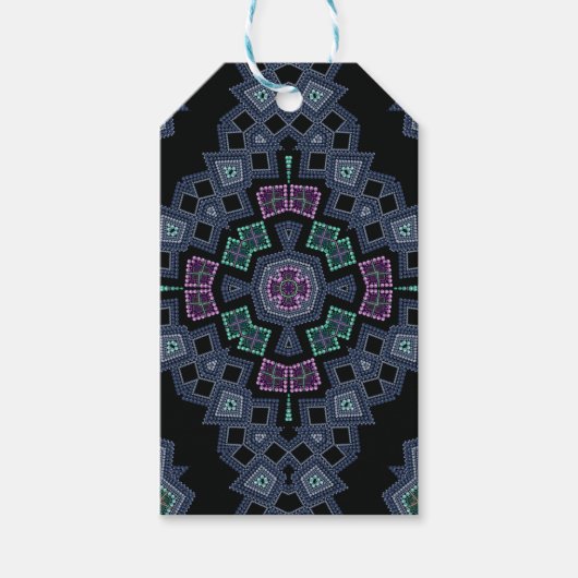刺繍ビーズ模様 ギフトタグ (正面)