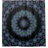 刺繍ビーズ模様 シャワーカーテン (正面)