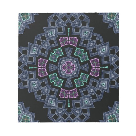 刺繍ビーズ模様 ノートパッド (正面)