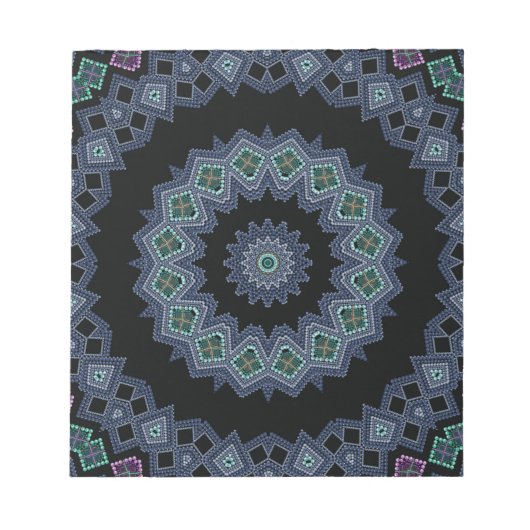 刺繍ビーズ模様 ノートパッド (正面)