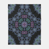 刺繍ビーズ模様 フリースブランケット (正面)