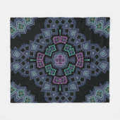 刺繍ビーズ模様 フリースブランケット (正面(横))