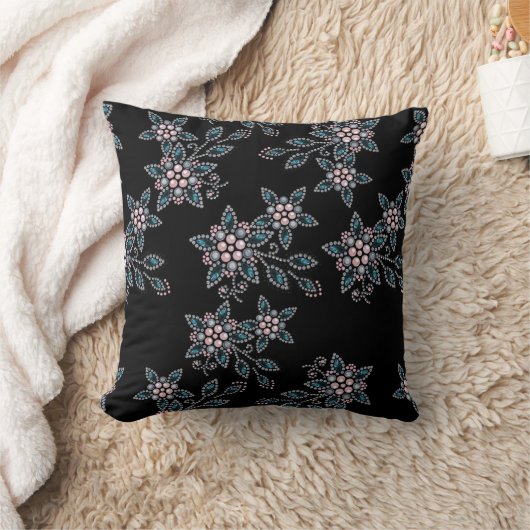 刺繍ビーズ クッション (ブランケット)