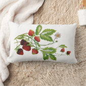 刺繍フェイクイチゴ枕 ランバークッション (ブランケット)