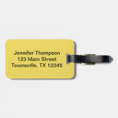 刺繍フェイクパッチハッピーサンイエロー ラゲッジタグ (裏面横)