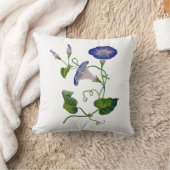 刺繍フェイクブルーモーニンググローリーピロー クッション (ブランケット)