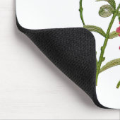 刺繍フェイク赤カーネーション マウスパッド (コーナー)
