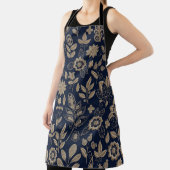 刺繍フラワーダークヴィンテージオーナメント エプロン (インサイチュ)