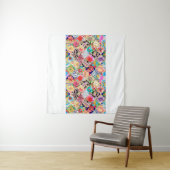 刺繍フローラのネックラインの花と タペストリー (インサイチュ(横))