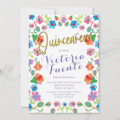 刺繍フローラキンセアニェラメキシスペインのコ 招待状 (正面)