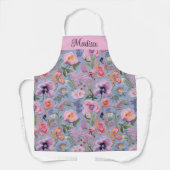 刺繍フローラシームレスパターン エプロン (正面)