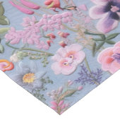 刺繍フローラシームレスパターン ショートテーブルランナー (コーナー)