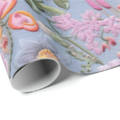 刺繍フローラシームレスパターン ラッピングペーパー (ロールコーナー)