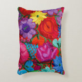 刺繍フローラ伝統的繊維の詳細 アクセントクッション (正面(垂直))