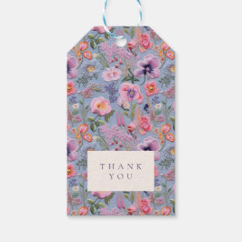 刺繍フローラ結婚のイニシャルありがとう ギフトタグ