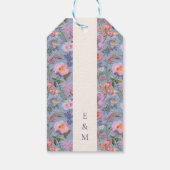 刺繍フローラ結婚のイニシャルありがとう ギフトタグ (裏面)