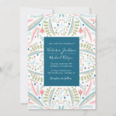 刺繍フローラ結婚式招待状 招待状 (正面)