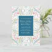 刺繍フローラ結婚式招待状 招待状 (スタンド正面)