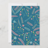 刺繍フローラ結婚式招待状 招待状 (裏面)