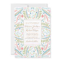 刺繍フローラ結婚式招待状