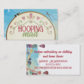 刺繍フープ裁縫針糸シームストレス 名刺 (正面/裏面)