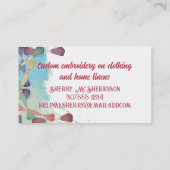 刺繍フープ裁縫針糸シームストレス 名刺 (裏面)