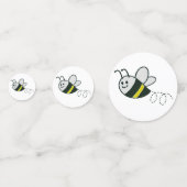 刺繍プリントかわいい蜂ベビーシャワー コンフェッティ (正面)