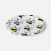 刺繍プリントかわいい蜂ベビーシャワー ペーパープレート (アングル)