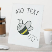 刺繍プリントかわいい蜂ベビーシャワー 台座サイン (インサイチュ)