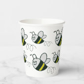 刺繍プリントかわいい蜂ベビーシャワー 紙コップ (左)